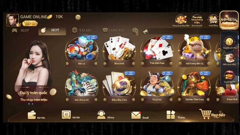 Đa dạng game cược, phù hợp với mọi nhu cầu của khách chơi